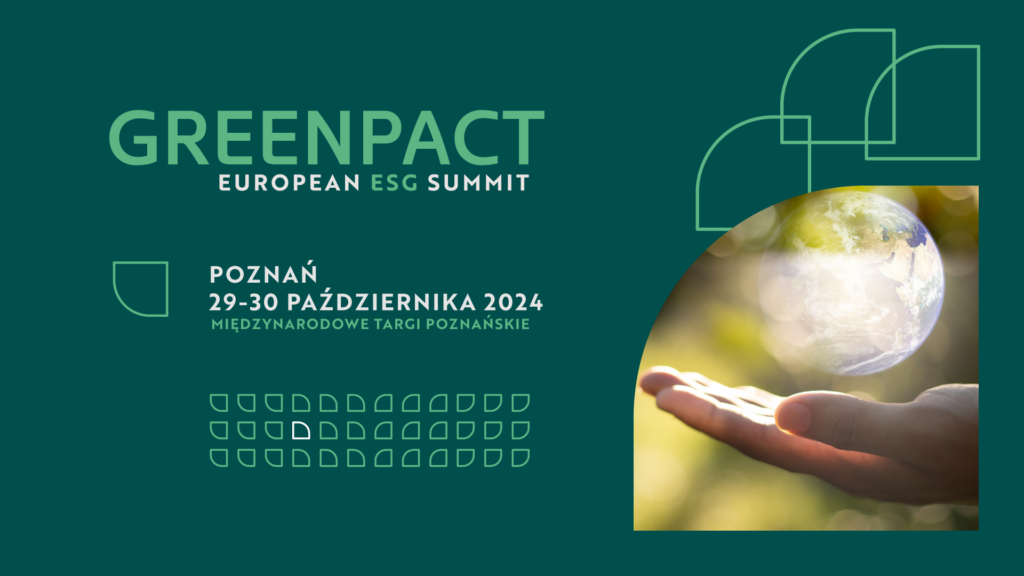 Baner promocyjny konferencji Greenpact Environmental Social Governance Summit Poznań